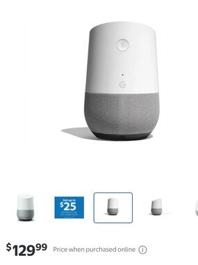 google Home Smart Speaker - White and Light Gray